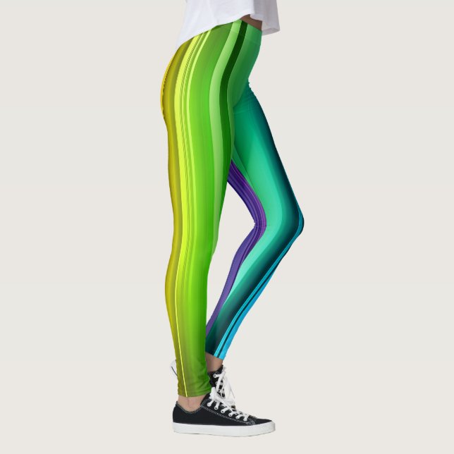Leggings com Gradiente Listrado (Direita)
