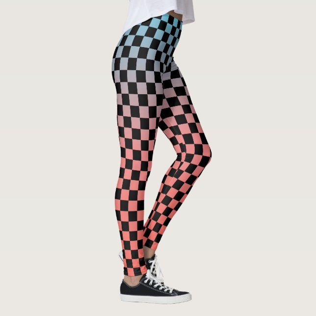 Leggings com Gradiente Xadrez (Direita)