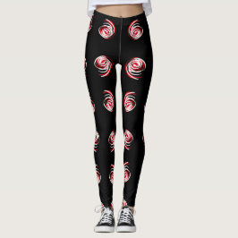 Leggings com Impressão de Arte Espiral Abstrata In