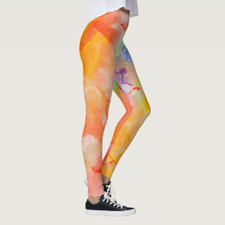 Leggings com Manchas de Tinta