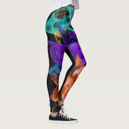 Leggings com motivo abstrato aquarela