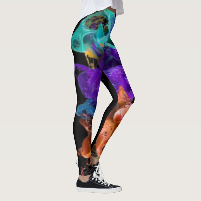 Leggings com motivo abstrato aquarela (Direita)