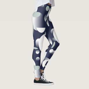Leggings com Padrão de Arte Abstrata Futurista