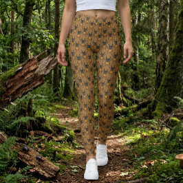 Leggings com Padrão de Besouro Veado de Desenho An