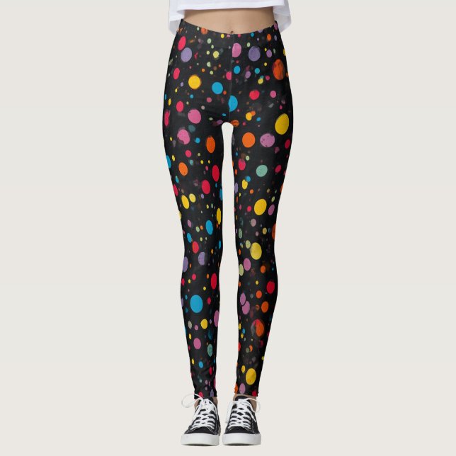Leggings com Padrão de Bolinhas (Frente)