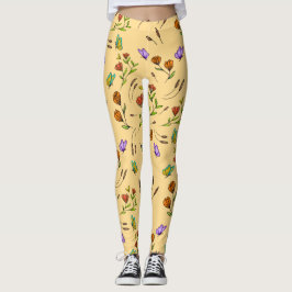 Leggings com Padrão de Borboleta Floral Whimsy Blo