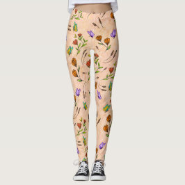 Leggings com Padrão de Borboleta Floral Whimsy Blo