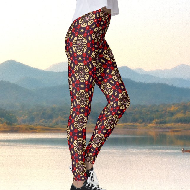 Leggings com Padrão de Flor de Cerejeira Ornamenta (Criador carregado)