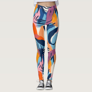 Leggings com Padrão de Formas Abstratas Modernas V