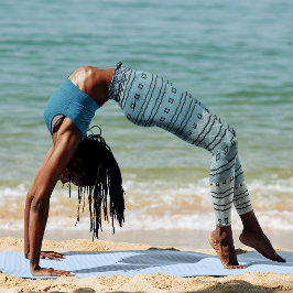 Leggings com Padrão de Gradiente Azul