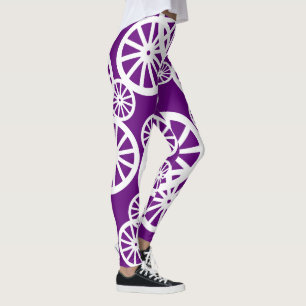 Leggings com padrão de roda incrível em círculo