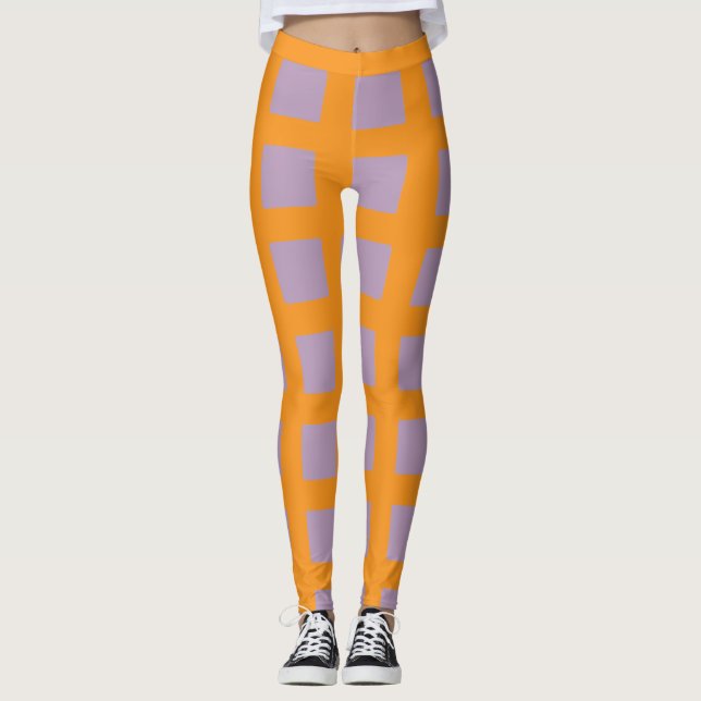 Leggings com Padrão de Xadrez (Frente)