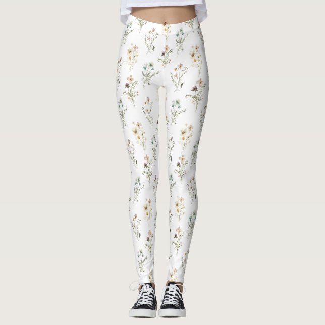 Leggings com Padrão Floral (Frente)