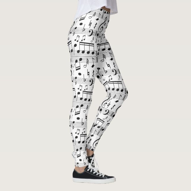 Leggings com padrão musical (Direita)
