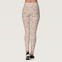 Leggings com Padrão Paisley Fumaça-Marrom