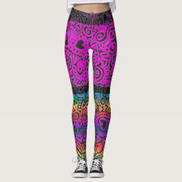 Leggings com Padrão Rabiscado