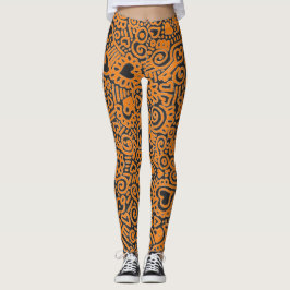 Leggings com Padrão Rabiscado