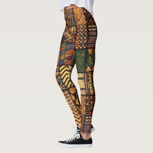 Leggings com Padrão Tribal Africano (Esquerda)