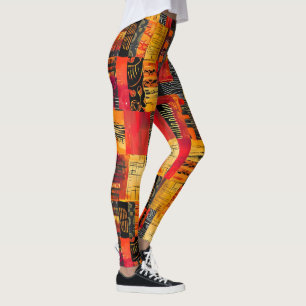 Leggings com Padrão Tribal Africano