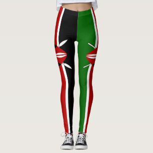 Leggings com pavilhão do Quénia