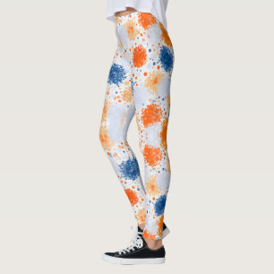 Leggings com um design abstrato vibrante