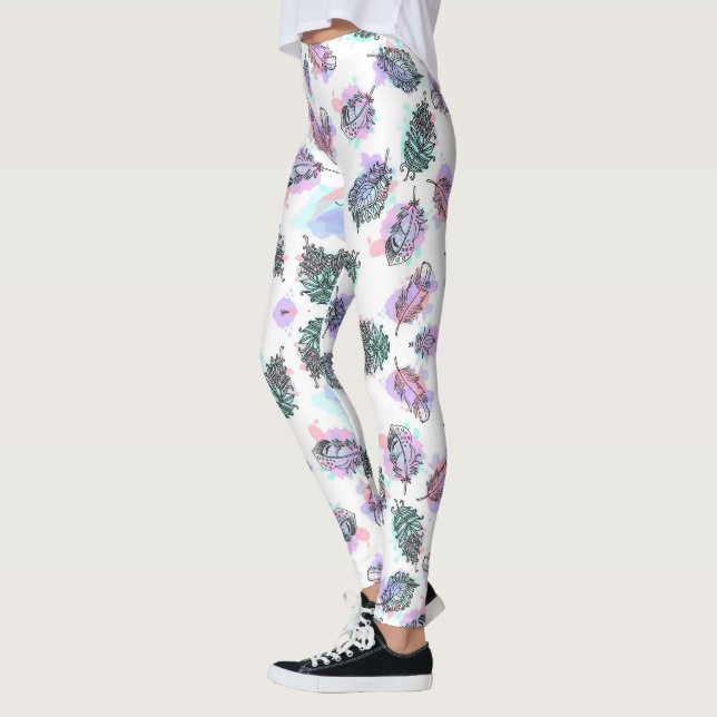 Leggings com um padrão vibrante (Esquerda)