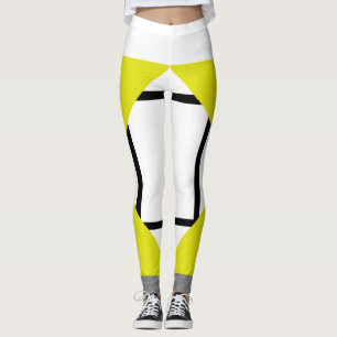 Leggings Composição I Lozenges 4 linhas Amarelo Gr