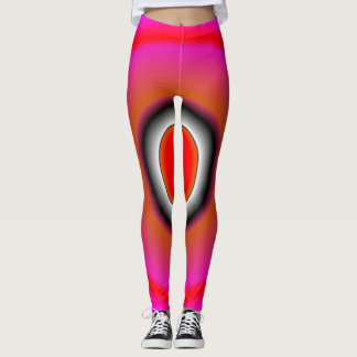 Leggings cor-de-rosa com Abstrato de tendência