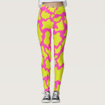 Leggings cor-de-rosa com formas amarelas<br><div class="desc">Você adora vestir leggings que são confortáveis e de moda? 😊 Se sim, você vai adorar estas leggings cor-de-rosa com formas amarelas da Lady Luxús Co. 💕 Estas leggings apresentam um padrão de formas amarelas irregulares sobre um fundo rosa, como um padrão de camuflagem. 🎨 O design é abstrato e...</div>