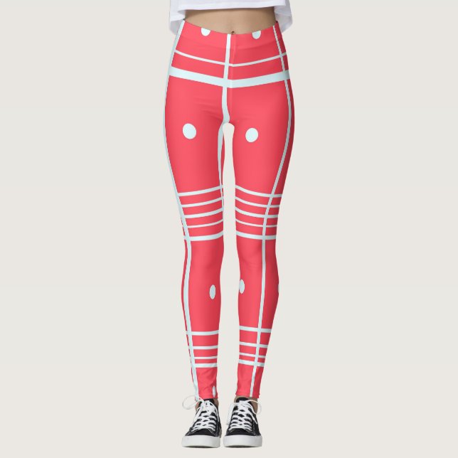 Leggings cor-de-rosa impressas (Frente)