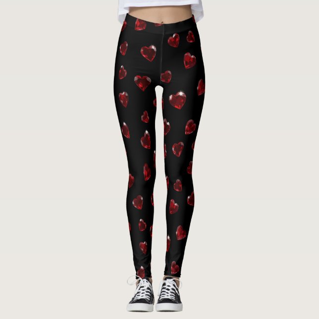 Leggings Coração Precioso Escuro (Frente)