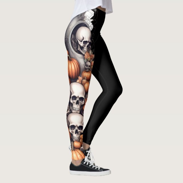 🎃 Leggings Crânio Espetacularmente Assustadoras! (Direita)