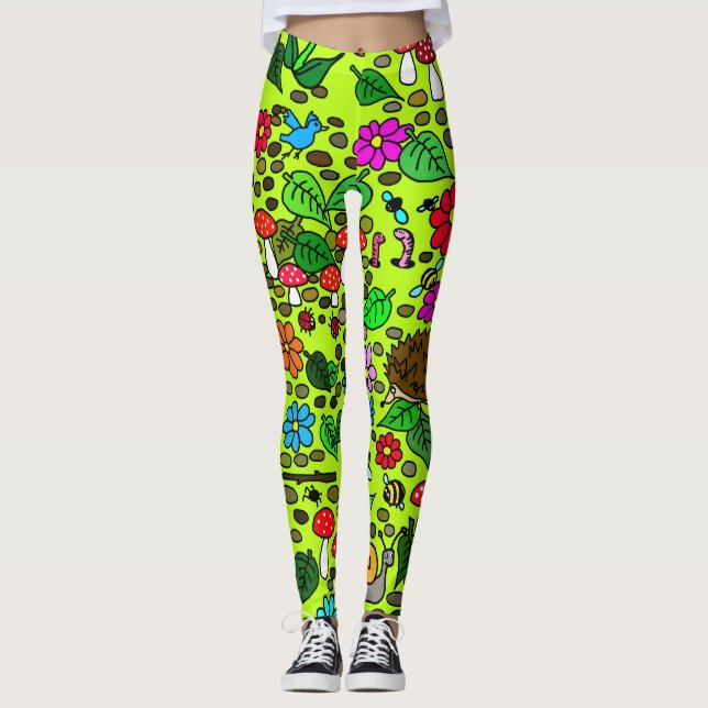Leggings Criaturas do Jardim (Frente)