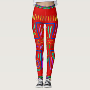 Leggings Cruzadas de Mola Indiana Kuna