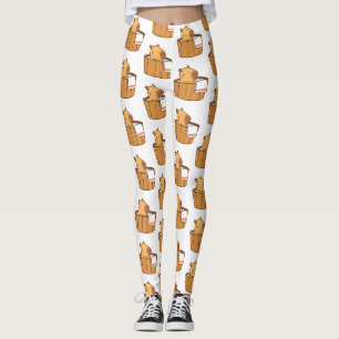 Leggings Cute Capybara - Impressão Animal Diversão