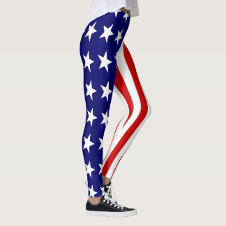 Leggings da Bandeira dos EUA - Prova de Agachament