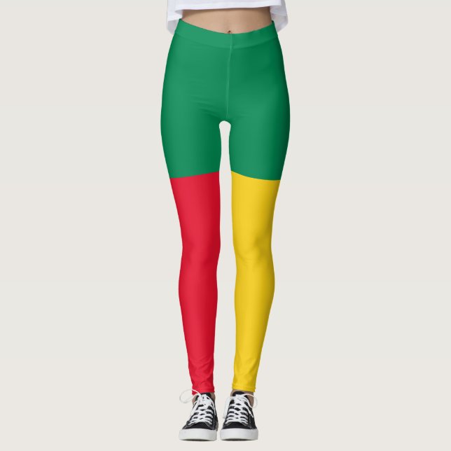 Leggings da Bandeira Patriótica do Benim (Frente)