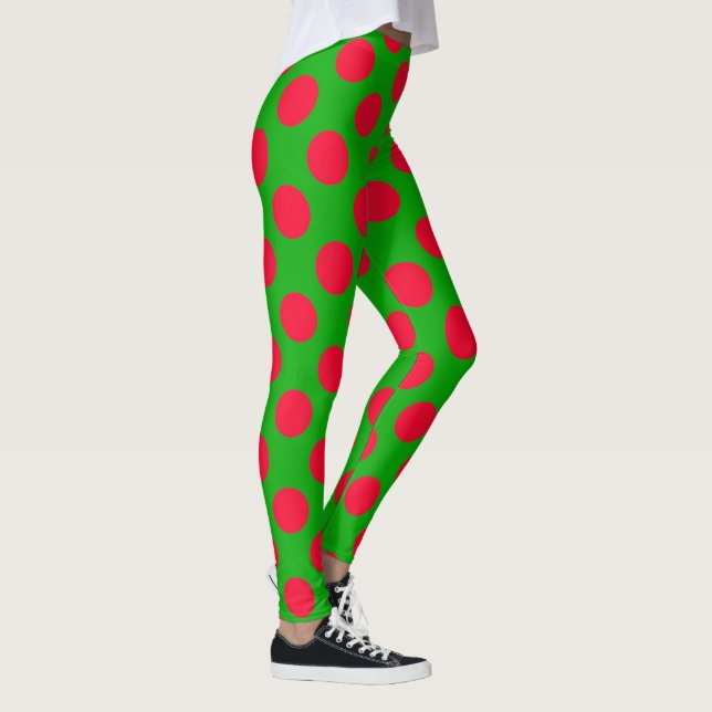 Leggings da Bolinhas Vermelha Natal (Direita)