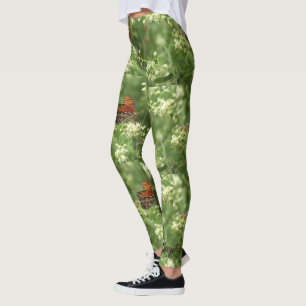 Leggings da Borboleta Laranja com Nome Personaliza