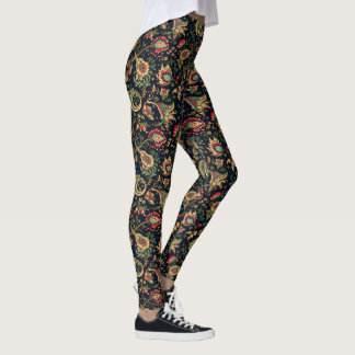 Leggings da China Escuras da Flor Asiática - Bonit