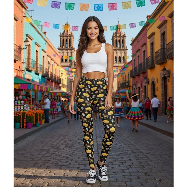 Leggings da Festa Mexicana & Día de Muertos (Criador carregado)