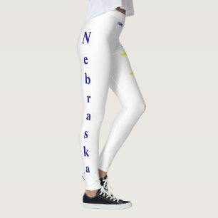 Leggings da Flor de Goldenrod do Estado Branco de