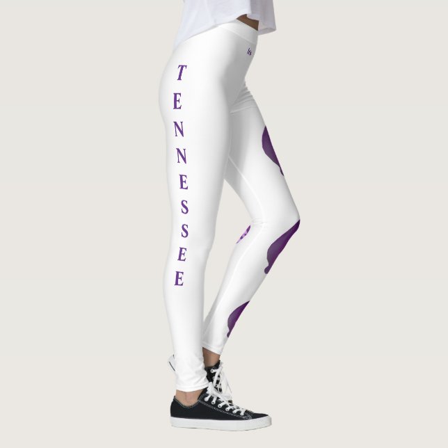 Leggings da Flor do Estado Iris do Tennessee branc (Direita)