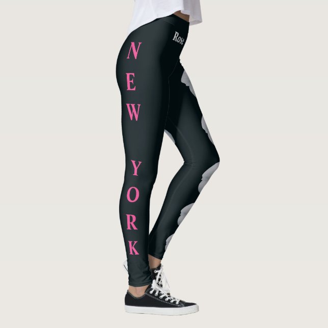 Leggings da Flor Negra do Estado de Nova York (A R (Direita)