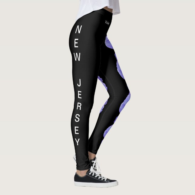 Leggings da Flor Violeta Black New Jersey (Direita)
