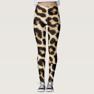 Leggings da pele do leopardo