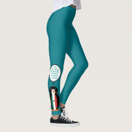 Leggings da Sra. Pinguim com a Bandeira Mexicana