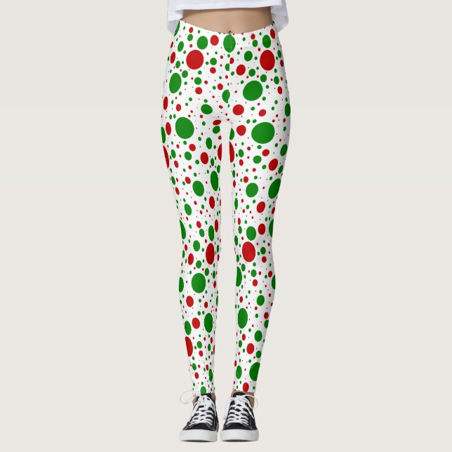 Leggings das Bolinhas de Natal (Frente)