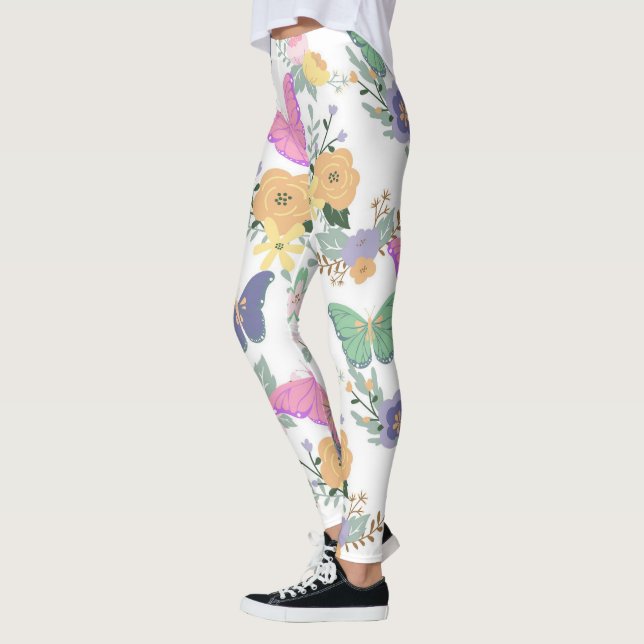 Leggings das borboletas do Pastel (Esquerda)