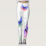 Leggings das borboletas voadoras<br><div class="desc">Leggings com Borboletas Coloridas de Primavera Joy Voando na Natureza Borboleta e Flores de Pintura em Aquarela - Escolha / Adicione Seu Texto / Cor Favorito - Faça seu Presente Único - Redimensione e mova ou remova e adicione elementos com a ferramenta de personalização! - Desenho e Design por MIGNED....</div>